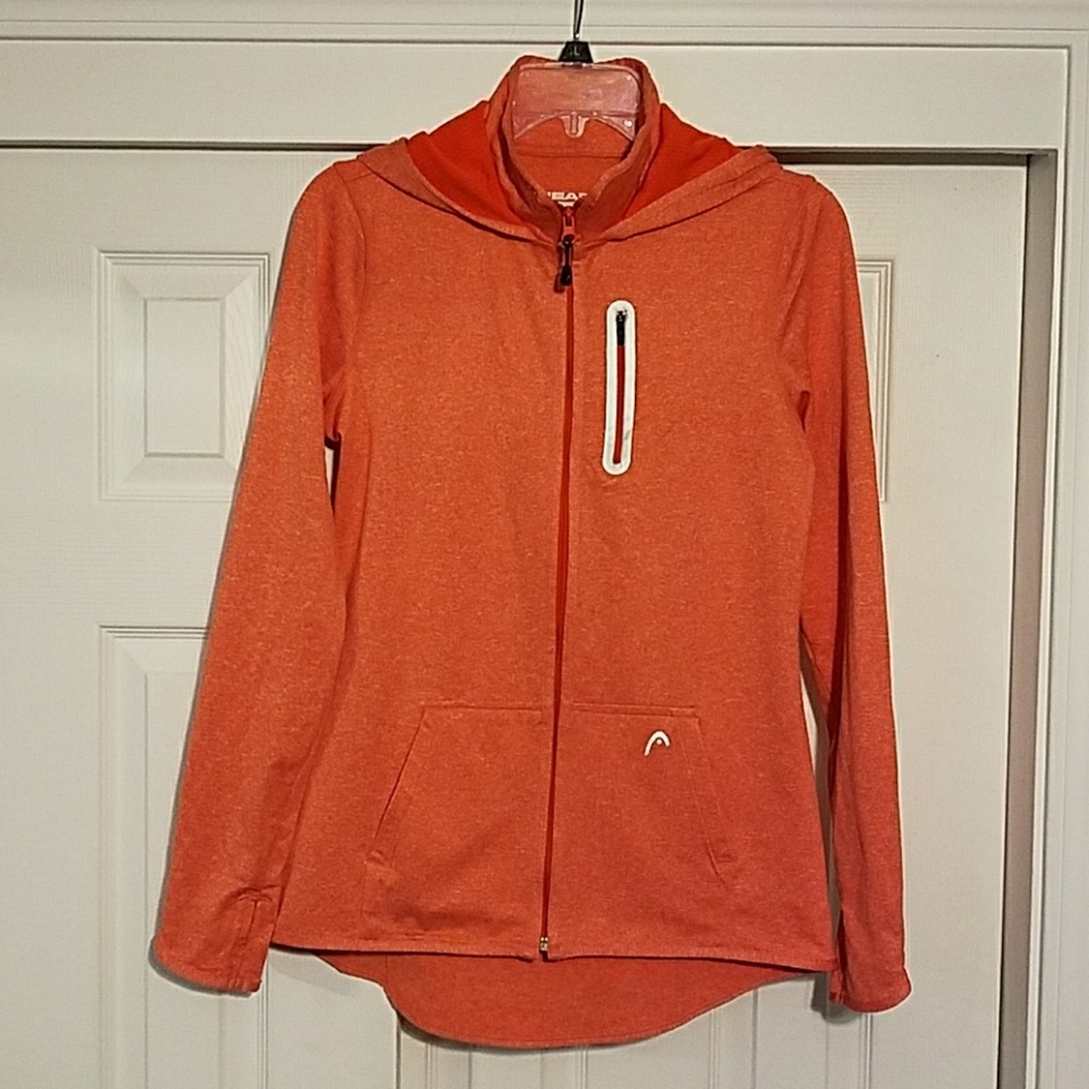Zip up active wear with hood